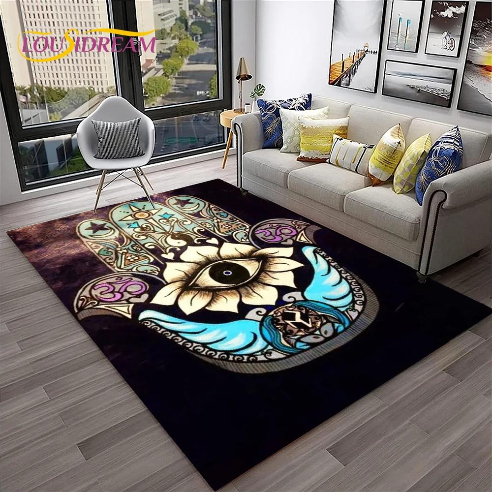 Evil Eye,Eye of Horus,Nazar Tree of Life Carpet Rug for Home Living Room Bedroom Sofa Doormat Decor,Area Rug Non-slip Floor Mat
