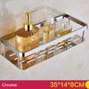 BAKALA Brass Bathroom Accessories Corner Shelf  Finished Wall Mounted Bath Shower Caddy Storage Holder BR-6716
