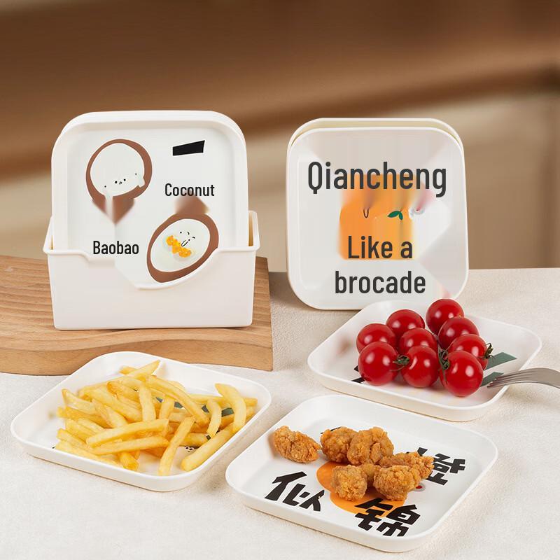 Набор костяных тарелок Kangxingda из пластика с подставкой