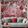 Merry Christmas Tapestry, Seasonal Wall Hanging Background Cloth for Cozy Living Room Holiday Decor