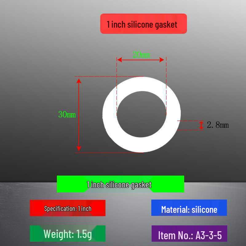 Silicone Rubber Mat and Bellow Hose Water Inlet Pipe Seal with 4-6 Pt. Lid and Filter Gasket