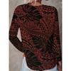 New long-sleeved T-shirt, women's casual vacation wear, comfortable and fashionable T-shirt