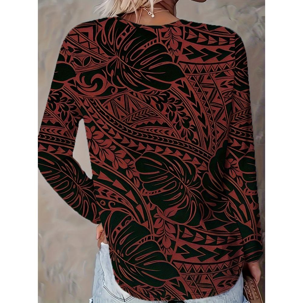 New long-sleeved T-shirt, women's casual vacation wear, comfortable and fashionable T-shirt