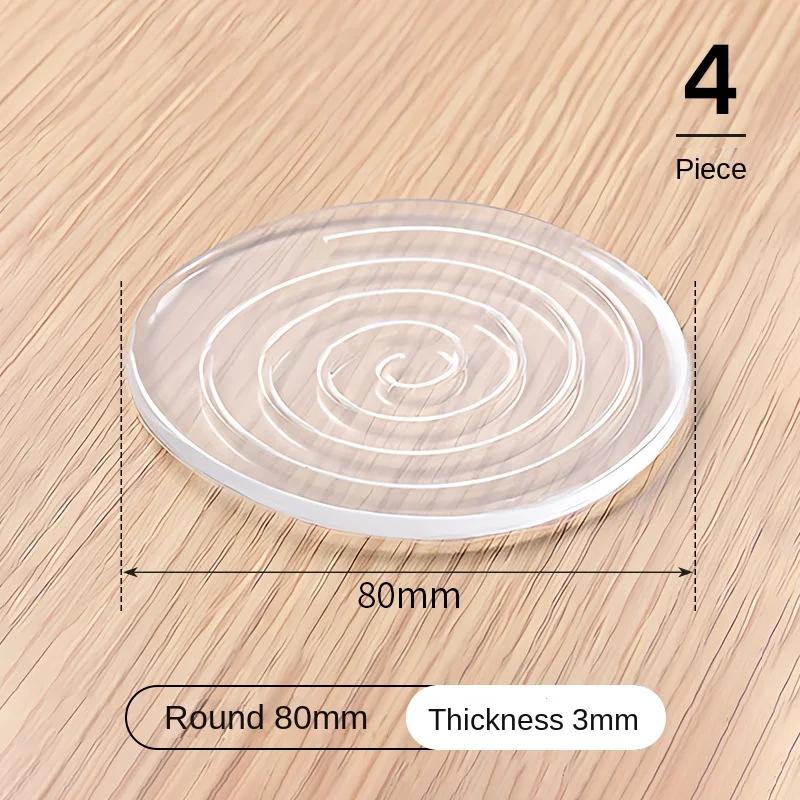 Przezroczyste Silikonowe Maty Podłogowe Pod Meble Samoprzylepne Arkusze na Nogi Sofy Narożniki Stołu Ochrona Przed Kolizją Nogi Łóżka Ciche Antypoślizgowe Podkładki