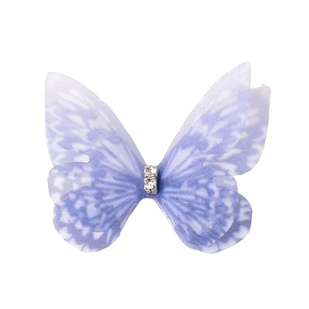 3D Organza Fabric Appliques Double-layer Handmade Chiffon Embroidered Patches Gradient Color Simulation Mesh Patch