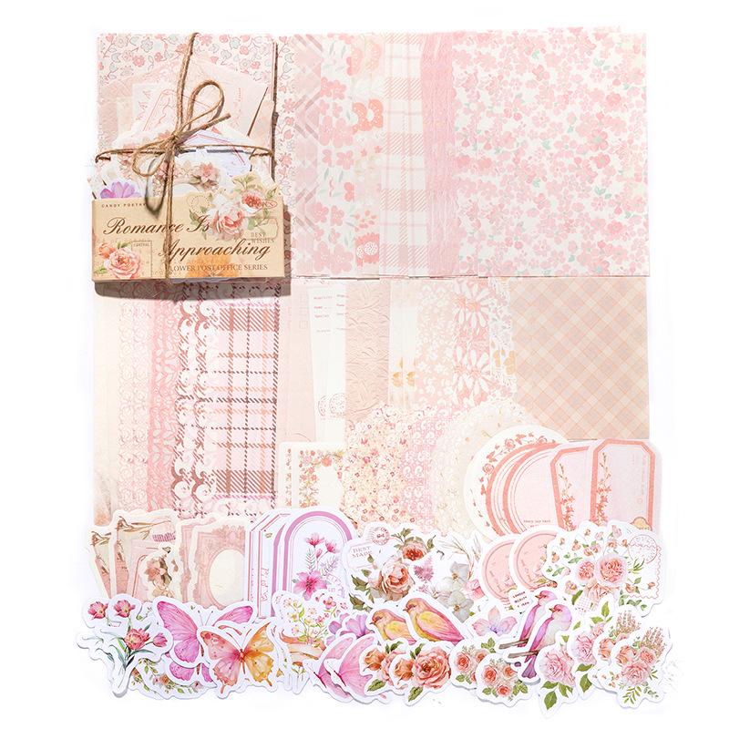 Retro Floral Butterfly Journal Stickers: DIY Decoration Kit