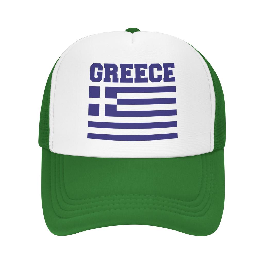 Greece Greek Trucker Cap Baseball Hat for Men Women Teens Suitable for All Seasons Mens Dad Hats Mesh Snapback