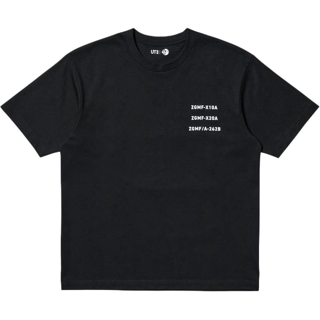 UNIQLO x Mobile Suit Gundam 45th Anniversary Collaboration SS25 Letter Print Robot Pattern Crew Neck Short Sleeve T-Shirt Unisex T-Shirt 480142-09