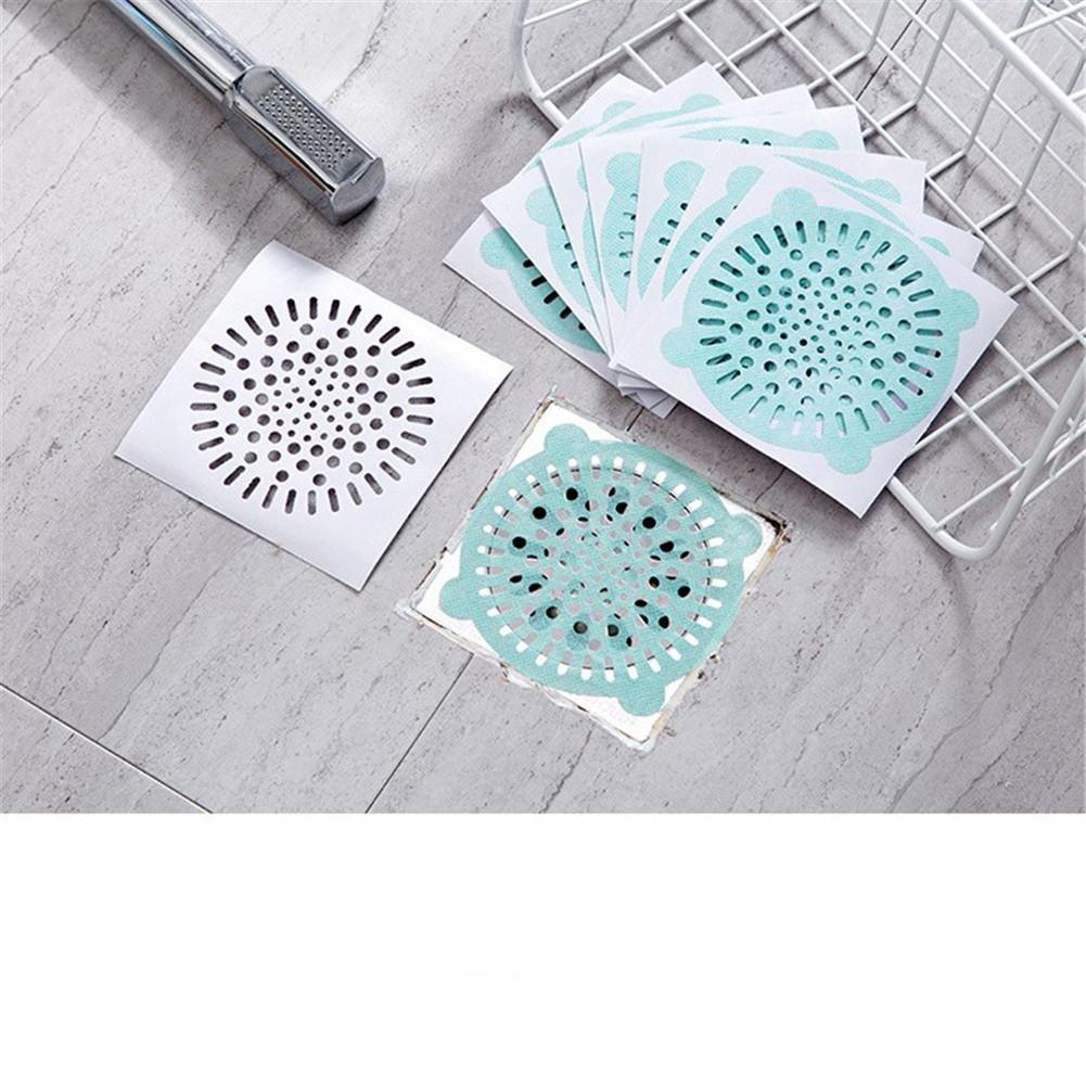 10pcs Disposable Hair Anti-blocking Floor Drain  Pool  Filter Toilet Sewer Drain Strainer Sink Filter Sticker