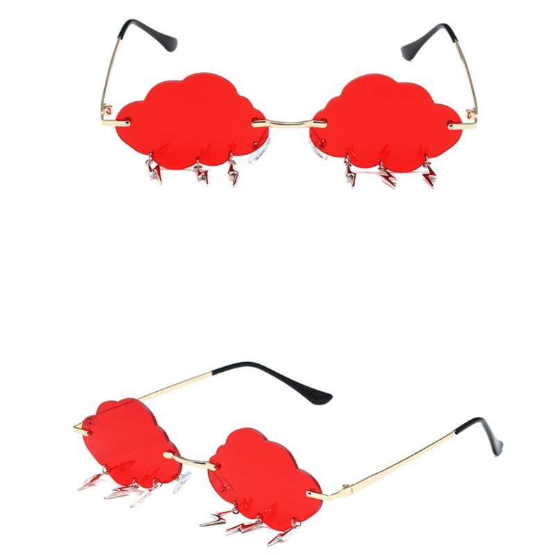 Okulary Przeciwsłoneczne Chmurki Z Błyskawicami Frędzle Okulary Chmurki UV400y Okulary Przeciwsłoneczne Damskie Polaryzacyjne Ochrona UV