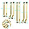 YEAHRUN Brass High Clearance Chassis Links & Steering Linkage Adds Weight for 1/18 RC Crawler Car TRX4M Upgrade Parts