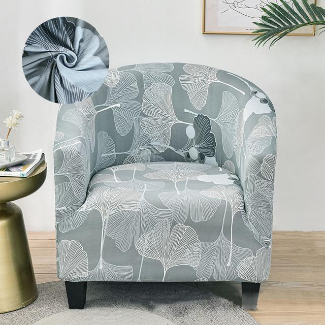 Levivel Club Chair Slipcover Stretch Armchair Printed Tub Chair Cover Living Sofa Cover Spandex Couch Cover Designed For Bar Counter Family Room
