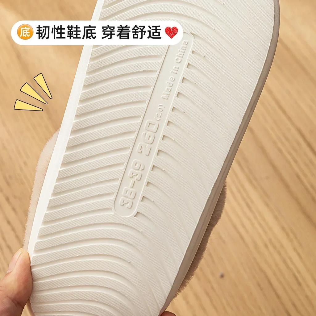 Fashion Winter New Christmas Cotton Slippers for Woman Cute Cartoon Deer Anti-slip Girls Indoor Home Floor Shoes Fashion Party Slides