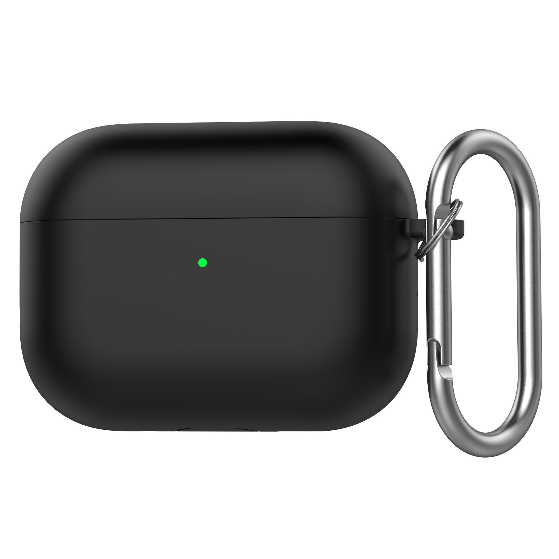Однотонный силиконовый защитный чехол для Apple AirPods Pro 3 & 4 - Бесплатная доставка AirPods Pro 3 чёрный