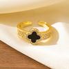 Classic Four-leaf Clover Ring - Luxury High-end Open Adjustable Women's Ring