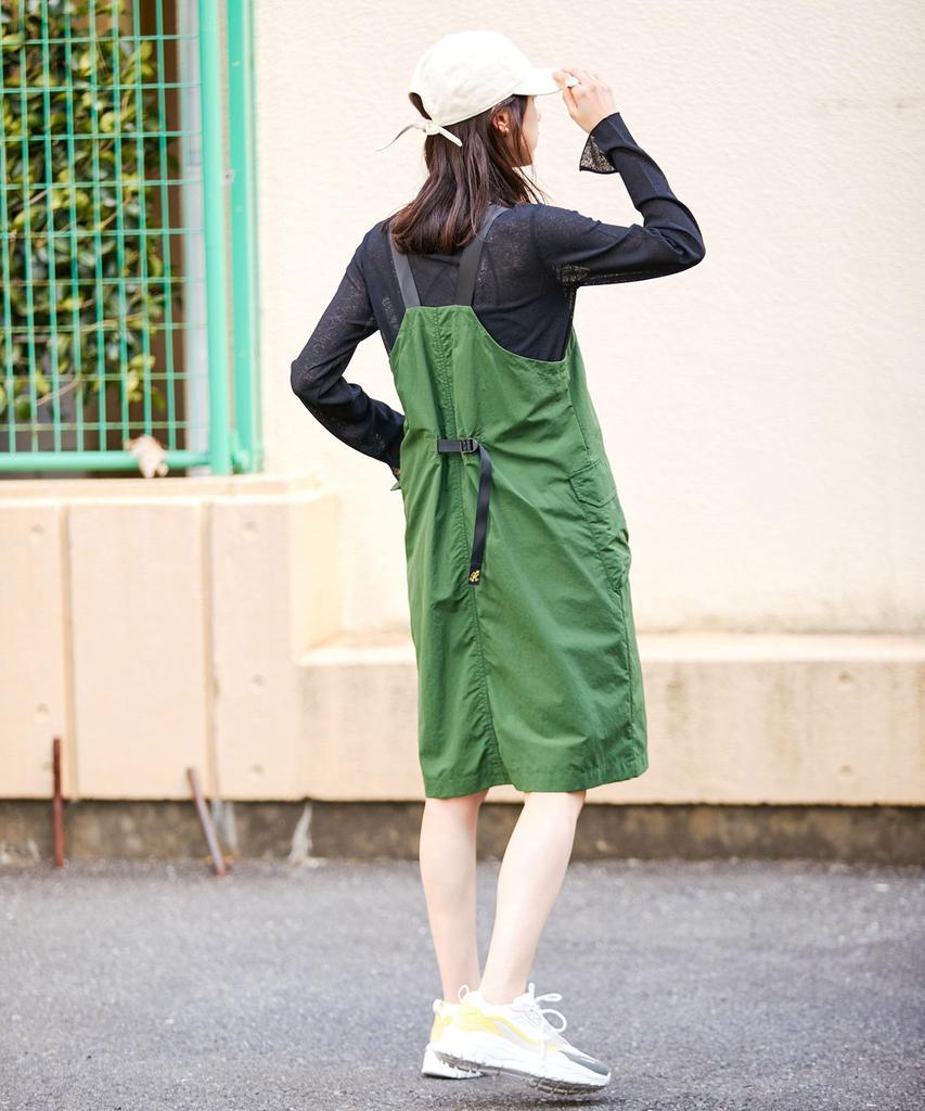[BIS] GRAMICCI/Gramicci Custom-Made Durable Nylon Jumper Skirt [Washable and Water-Repellent] Women's BVE73010 Khaki (36) F