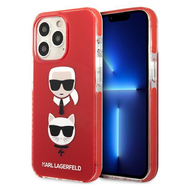 Karl Lagerfeld KLHCP13LTPE2TR iPhone 13Pro / 13 6.1" Hartschalen-Case rot/rot Karl&Choupette Kopf