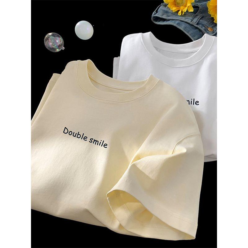 Dopamine Print T-Shirt for Men, Spring American Style Cleanfit Trendy Brand Short-Sleeve High Street Versatile Couple Casual Top