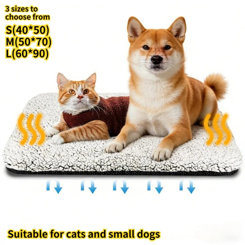 Thermal Self Warming Pet Pad Soft Fleece Warm Dog Cat Cushion Washable Non Slip Self Heating Puppy Bed Mat S M L Sizes Wholesale