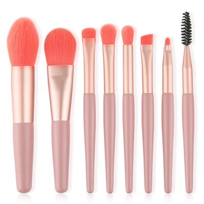 8pcs Makeup Brush Set,Travel Makeup Brush Kit, Mini Cosmetic Brushes for Face Foundation Blush Eye Shadow