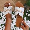 Large Size Flat-bottomed Cool Slippers Summer New Light and Casual One-character Outer Wear Sandals Women