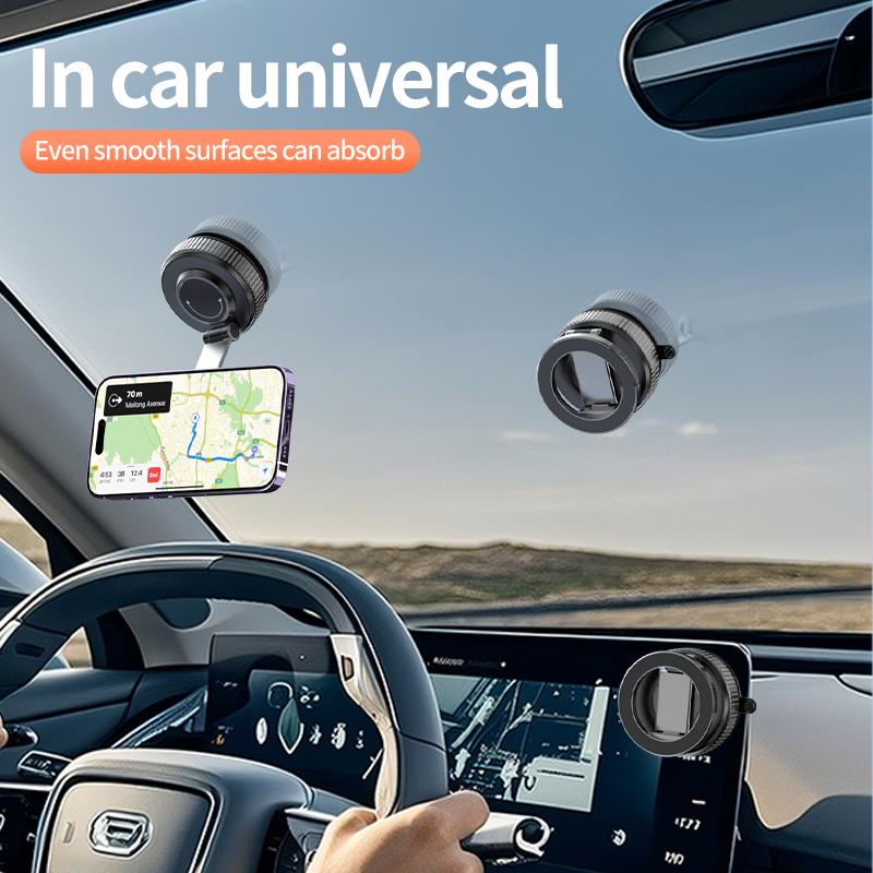 2026 New Trending Magnetic Alloy Vacuum Suction Mobile Phone Stand for Car Dashboard & Desk