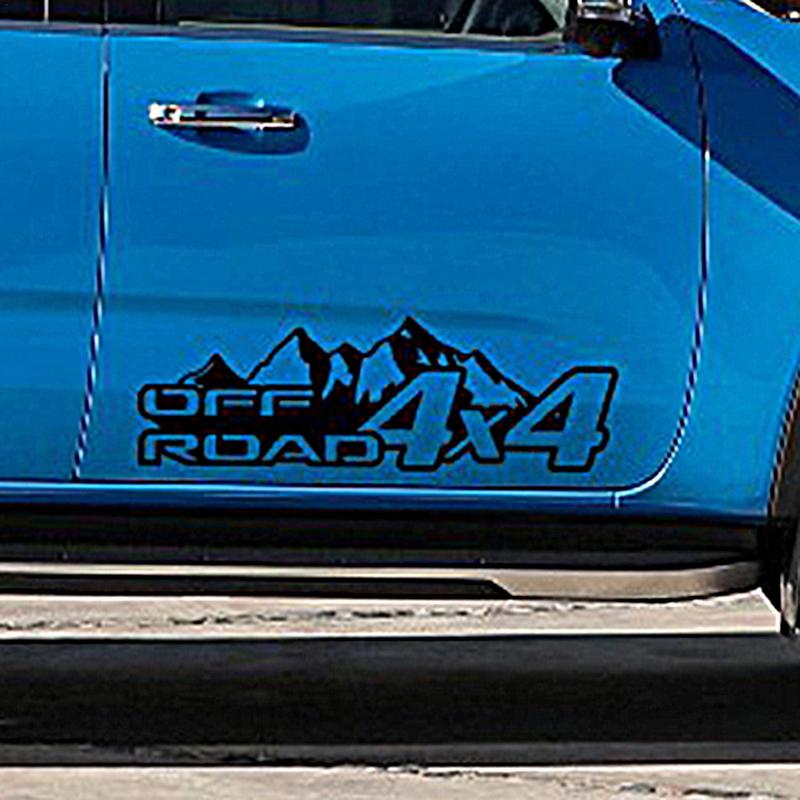 4x4 Off Road Sticker With Mountain Patterns Reflective Carved Door Trunk Bumper Waterproof Car Exterior Accessories
