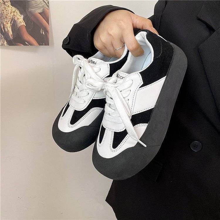 Platform-soled Forrest Gump Shoes German Training Shoes Women's Autumn New Versatile Casual Sports Board Shoes White Shoes
