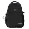 Simple Solid Color Letter Printed Student Backpack With Plush Pendant For Daily Use