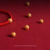 Vietnam Sand Gold Wealth Coin Red Rope Bracelet - Copper Gold-Plated Lucky Beads Women's Jewelry
