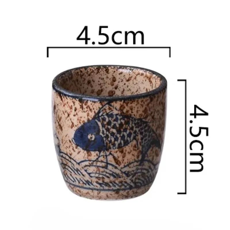 

50 мл китайская ретро керамическая чашка для чая керамическая кружка японская посуда для сакэ чайные чашки персональная одинарная чашка посуда для напитков милая чашка