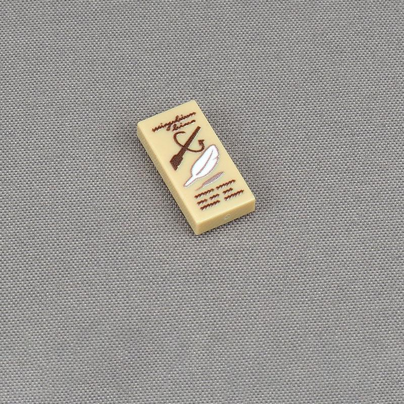 

MOC 10PCS Printed 3069 Wand Featuring White Feathers Pattern Building Blocks 3069pb Magic Adornment Board Bricks Particle Plaything Gifts
