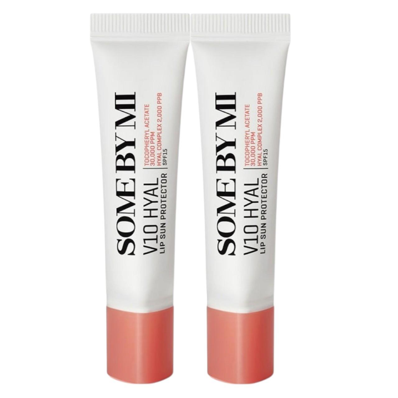 

SOME BY MI V10 Hyal Lip Sun Protector SPF15 (Rosy) 7ml x 2EA – Tinted Lip Sunscreen for UV Protection & Wrinkle Care