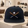 Baseball Bats And Ball Graphic Polyester Snapback Baseball Cap Adjustable Outdoor Unisex Headwear