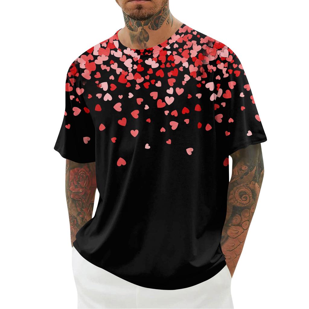 Men's T-shirt, Loose Casual Short Sleeved Top, Men's Short Sleeved Top