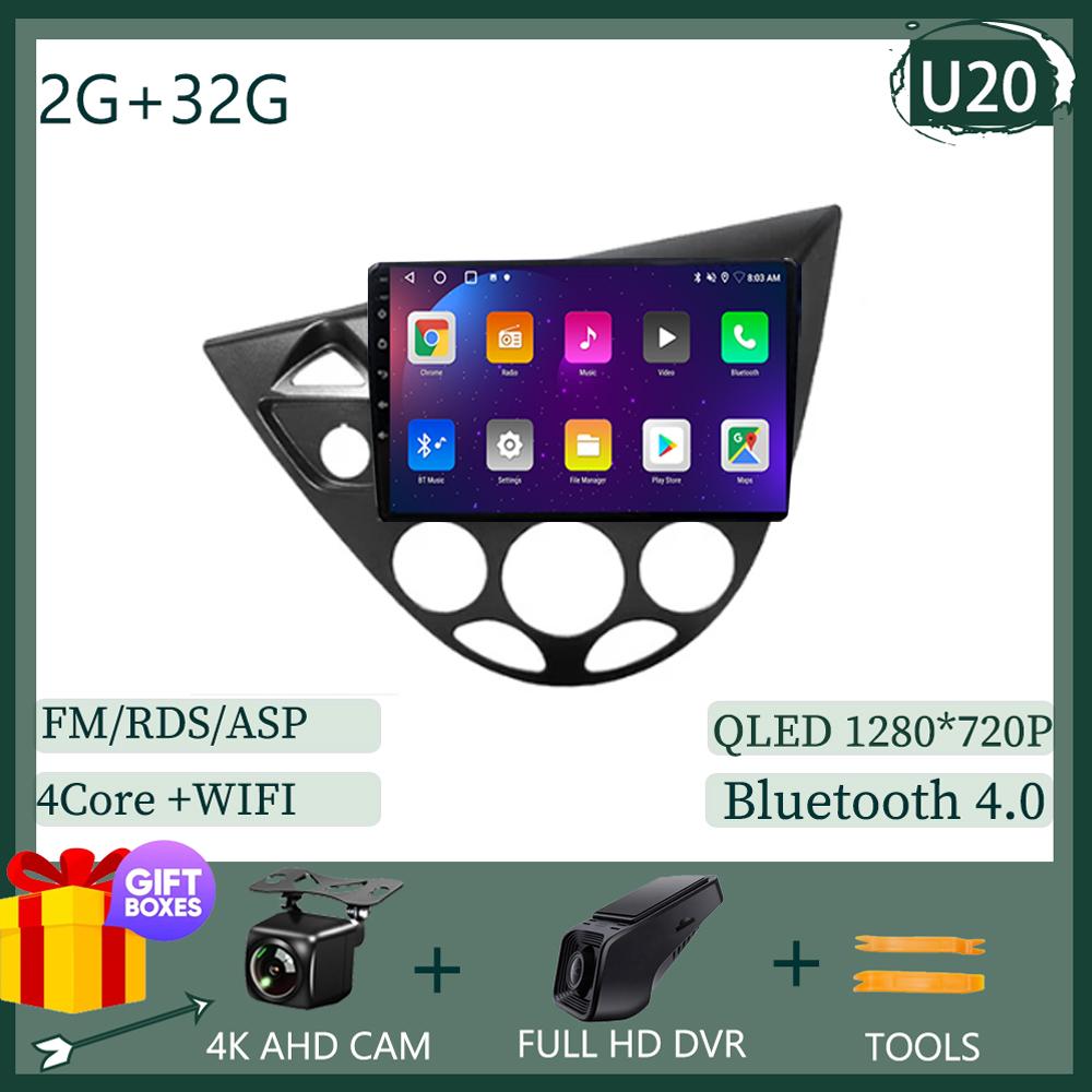Android 14 For Ford Fiesta 1995-2001 Focus MK1 1998-2004 5G WIFI BT Car Radio Multimedia Video Player Navigation GPS No 2Din dvd