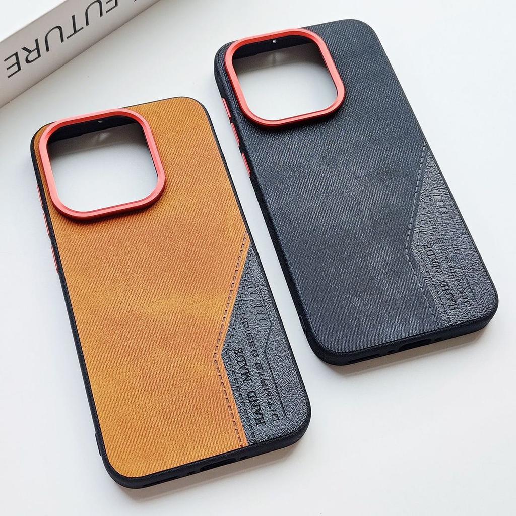 For OPO Find X9 Pro Case Luxury PU Leather Cdenim Patchwork Skin Protective Back Cover Case for OPPO Find X9 X9Pro Phone Shell