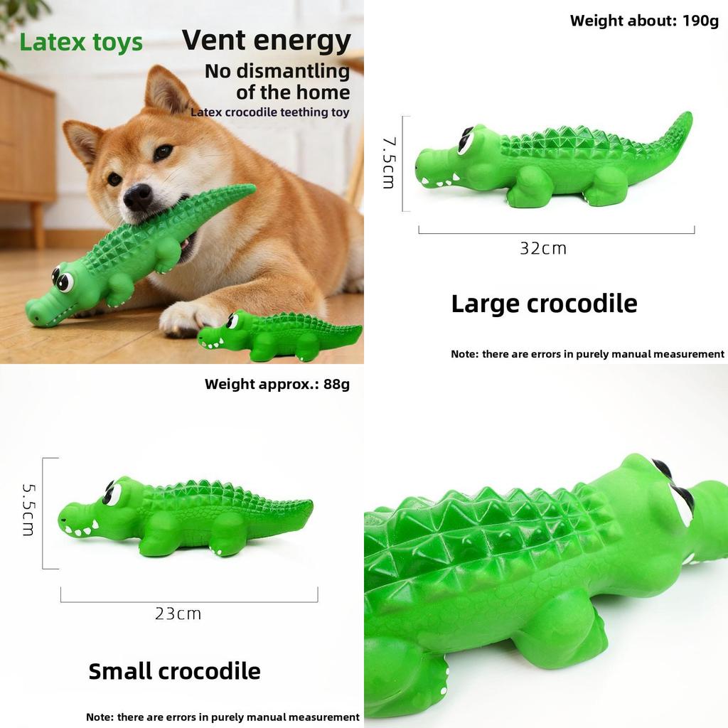 Latex Dog Sound Toy With Chew Resistant Crocodile Design For Active Pets