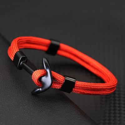 New Anchor Bracelet For Men Outdoor Camping Paracord Braslet Casual String Braclet Nautical Wrap Accessories Pulseria Homme