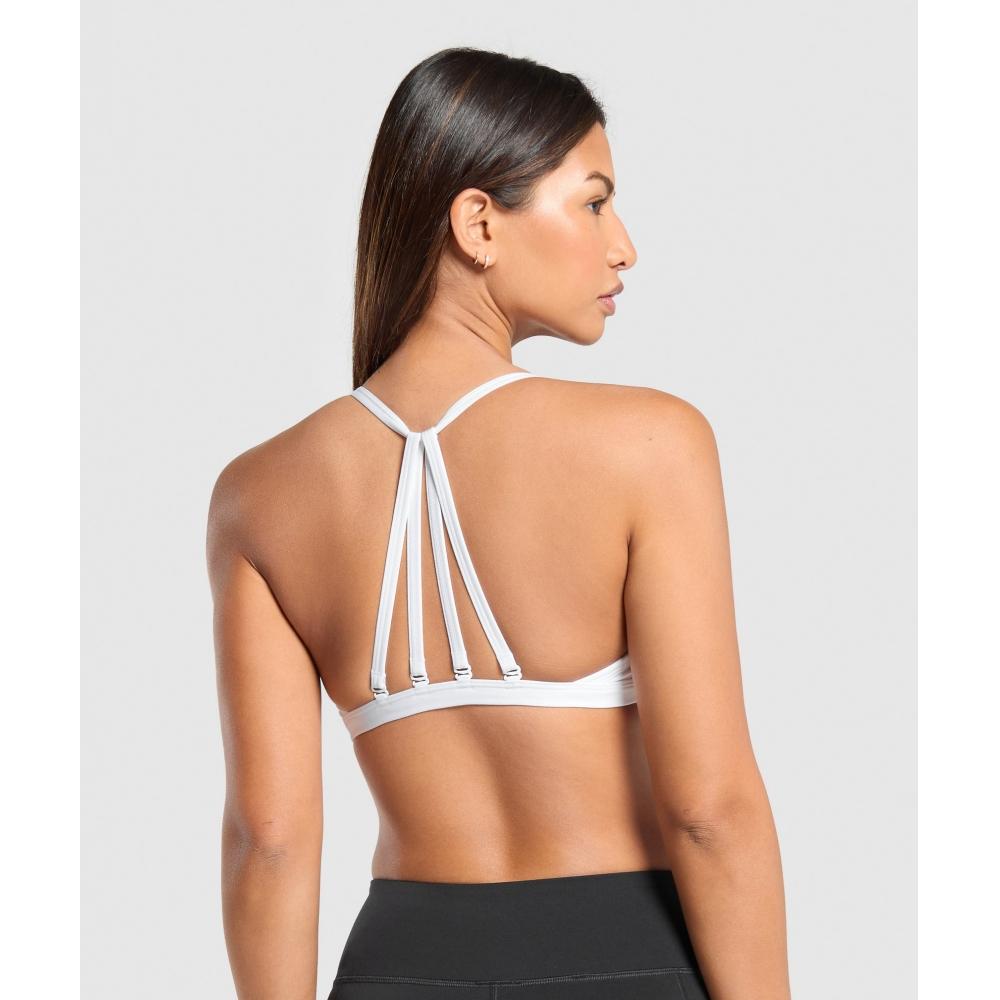 Gymshark Minimal Sports Bra White B3a2j Wbbm
