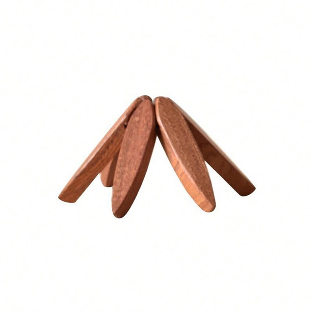 

1pc Anti Scald Heat Resistant Table Mat Foldable Hot Dishes Pot Bowl Teapot Protective Pads Household Kitchen Tools 20x20 cm коричневый