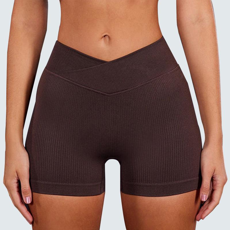 

Бесшовный комплект для йоги кроссовер: Спортивный бюстгальтер со шнуровкой сзади и брюки с контролем живота и эффектом лифтинга бедер Large