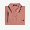 Fred Perry [G3600] Women'S Twin Tip Fred Perry Shirt - Putty Pink/Carrington Road Brick/Black Afpf2513600-Z10