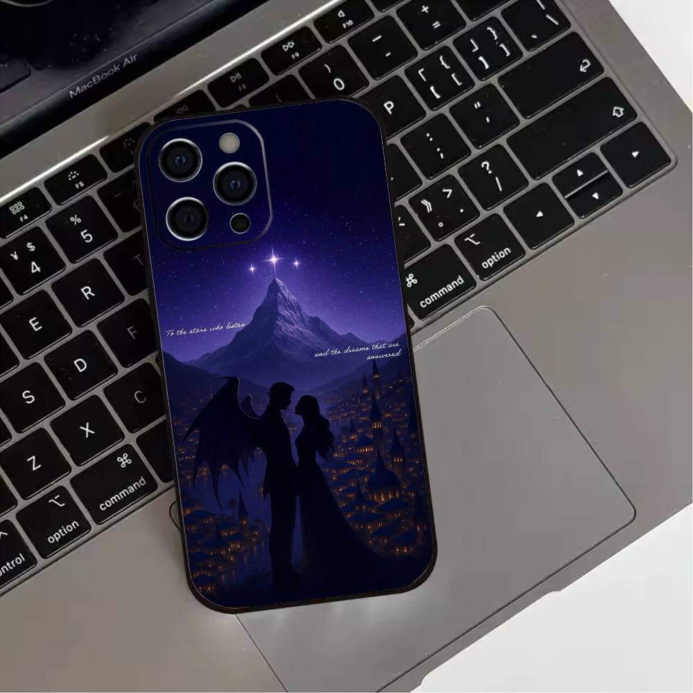 A Court-of-Mist-and Fury  Phone Case For iPhone 17,16,15,14,13,12,11 Plus,Pro Max,XS,Soft Silicone Black Cover