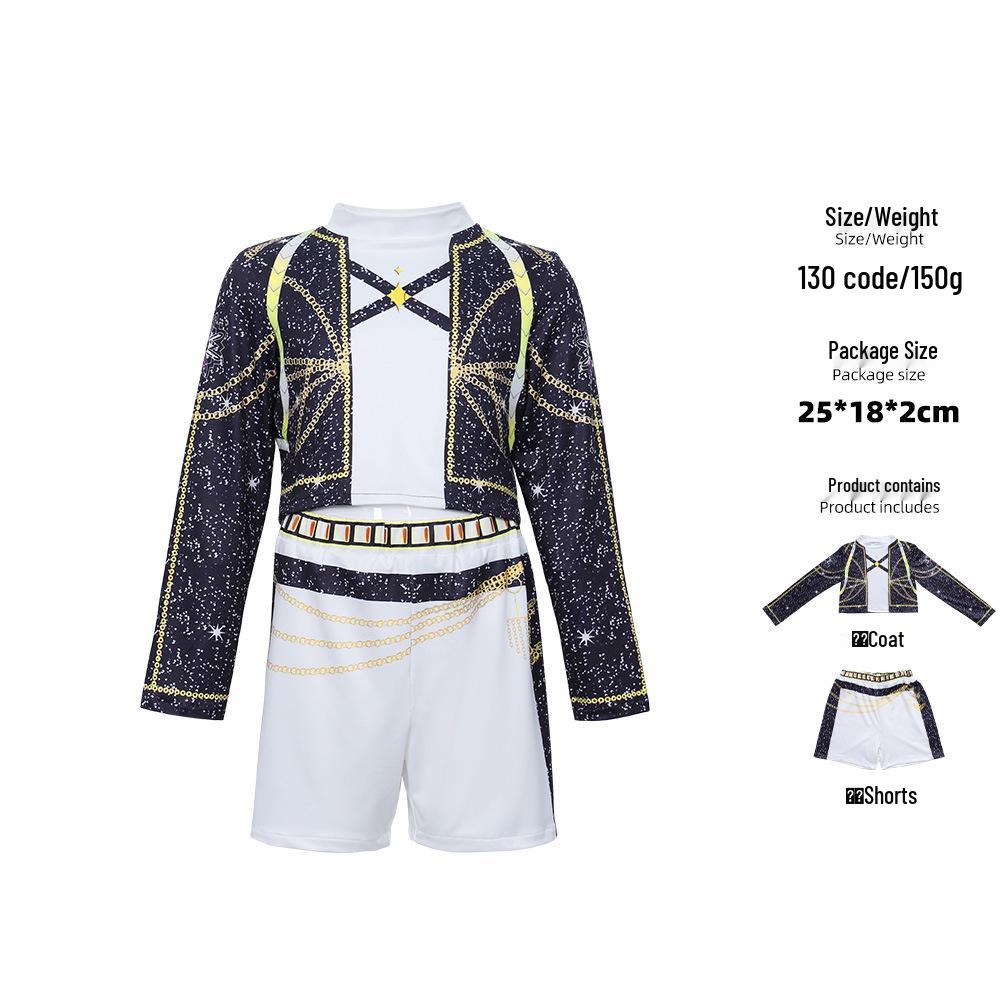 Crossk-pop Demon Hunter Girl Cosplay Costume - Zoey's Children's Day Stage Performance Outfit Set
