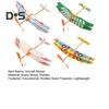 1/2/4Pcs Rubber Band Powered Aircraft Model Kids Educational Throwing Glider Airplane Toddlers Boys Girls Outdoor Wood Flying Plane Toy