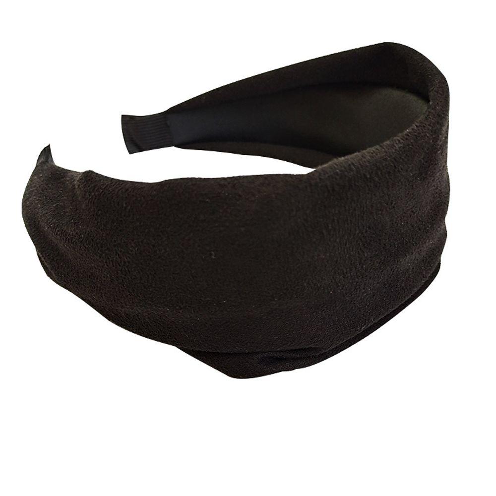 Wide Hairband Vintage Solid Color Women Headband Sweet Hair Hoop Suede Korean Style Hair Hoop