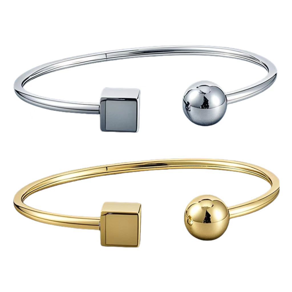 Bracelet Simple Polyvalent Classique Mode Carré Perles Rondes Européennes et Américaines