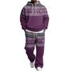 Completo con Felpa e Pantaloni da Tuta da Uomo con Vita Elastica, Outfit Casual Due Pezzi