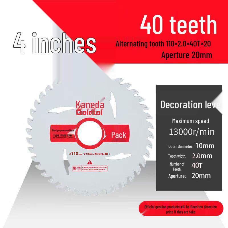 Jindian 4" & 10" Woodworking Saw Blades for Handheld Circular Saws & Angle Grinders